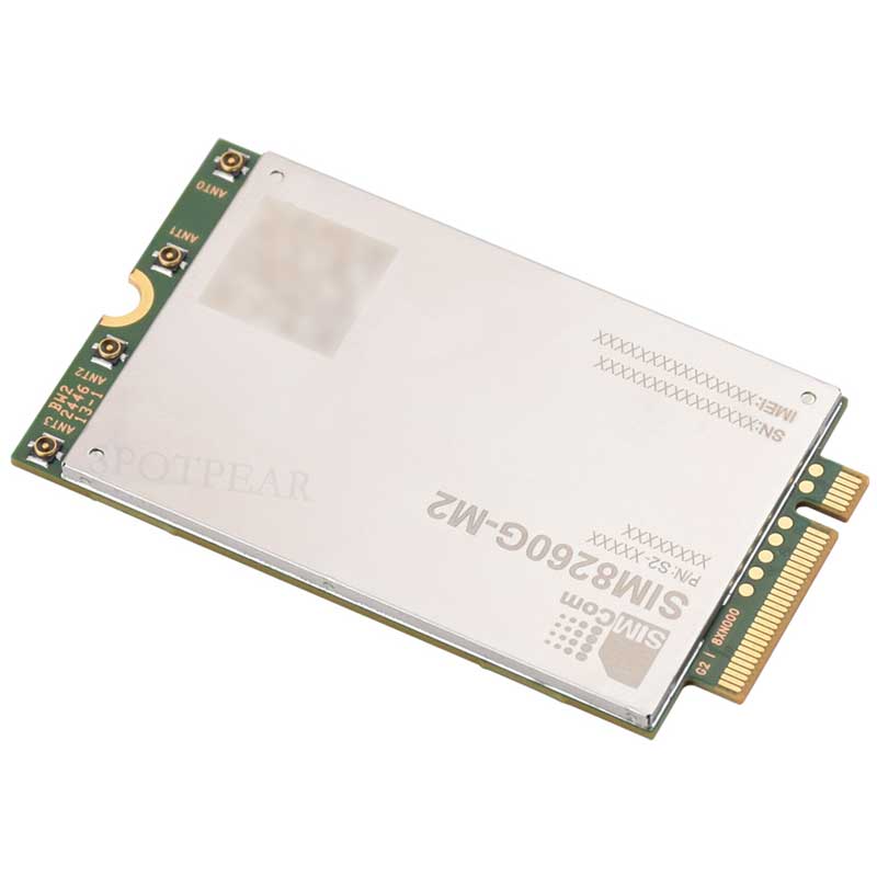 SIM8260G M2 3G/4G/5G/GNSS/GPS Sub-6G PCIe M.2 Moudle For LTE-A/NSA/SA For DFOTA /VoLTE For SIMCOM