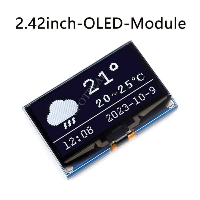 2.42 inch OLED Module with SPI/I2C Communication White/Yellow Display 128×64 Resolution