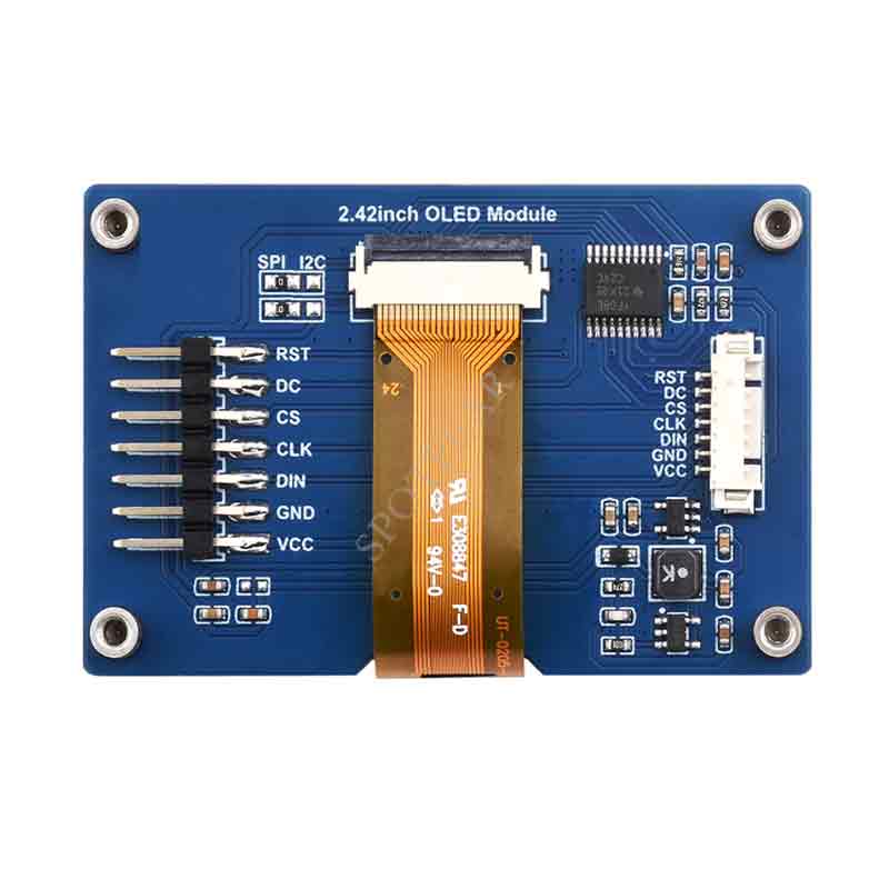 2.42 inch OLED Module with SPI/I2C Communication White/Yellow Display 128×64 Resolution