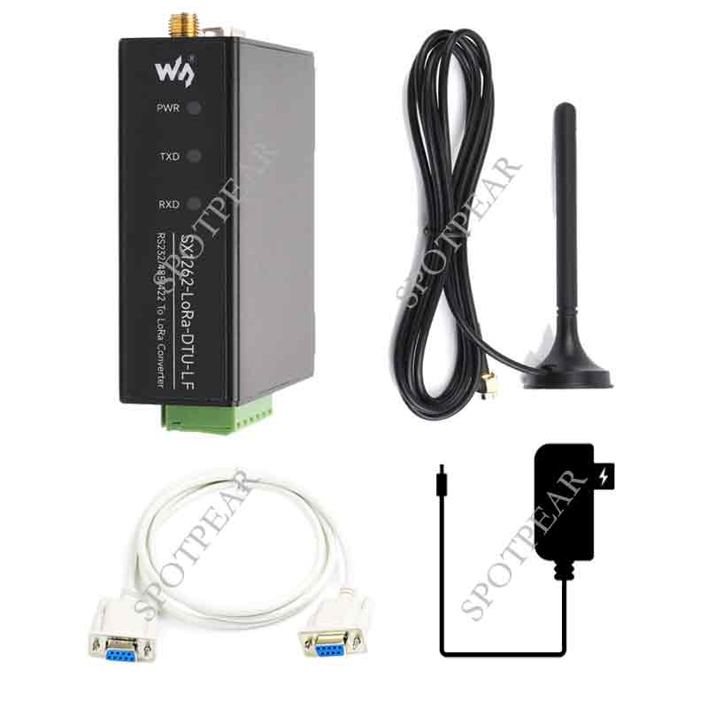 RS232/RS485/RS422 to LoRa SX1262 Rail type data transmission terminal DTU for Sub GHz LF/HF