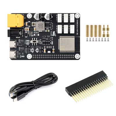 WiFi Wireless ESP32 DDSM Motor Driver HAT For Direct Drive Servo Hub Motors For Raspberry Pi