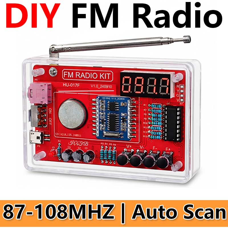 FM Radio assembly DIY kit STEM Educational soldering Project for Beginners & Adult