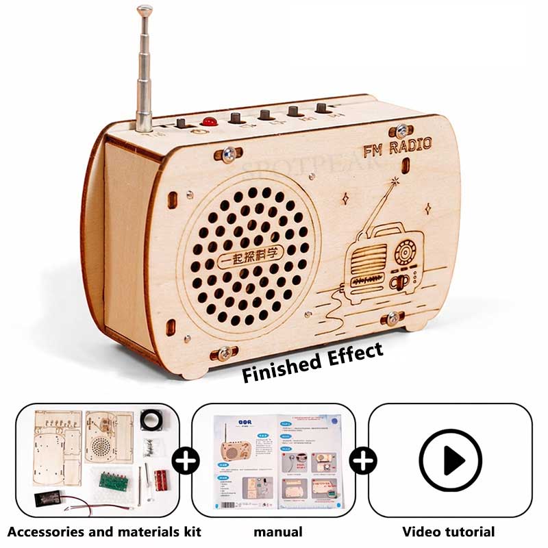 Radio Assembly DIY kit (B) STEM Educational Project for Beginners & Adult