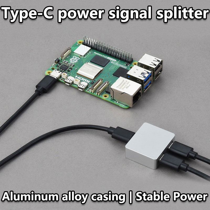 Raspberry Pi PiKVM Type-C Power Signal Splitter With reverse power supply protection