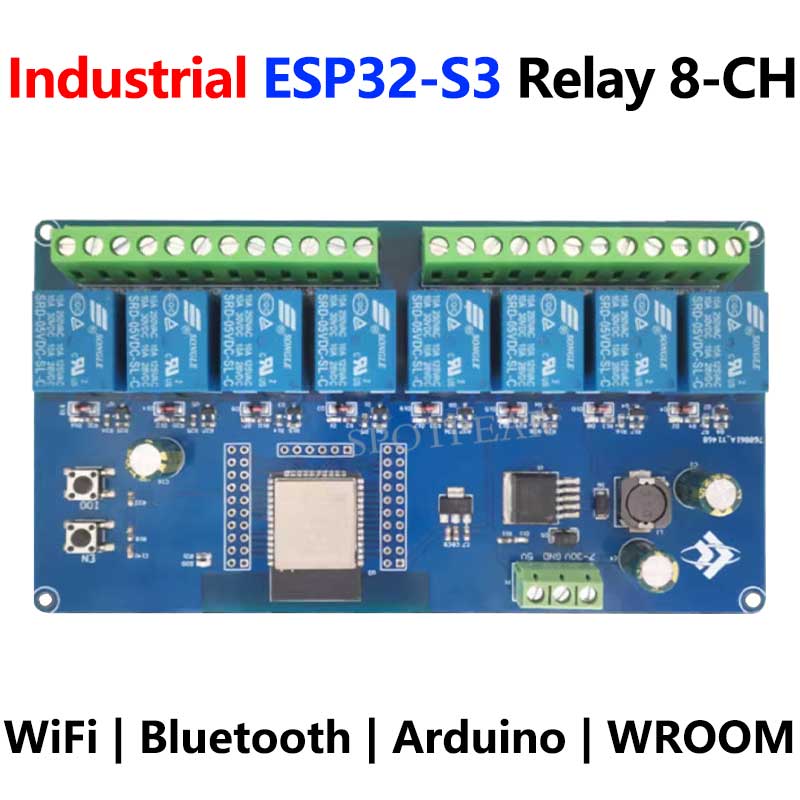 Industrial ESP32-S3 Relay 8-Channel 8-Ch ESP32-WROOM IOT WiFi Bluetooth HAT For Arduino