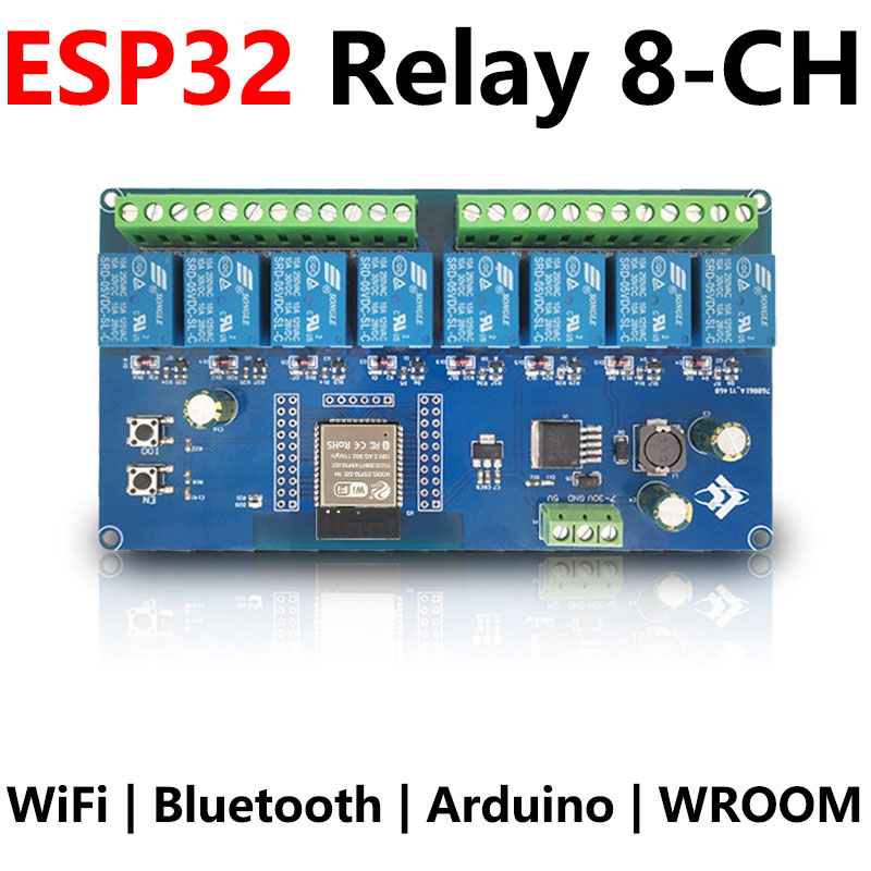 ESP32 Relay 8-Channel 8-Ch ESP32-WROOM IOT WiFi Bluetooth HAT For Arduino