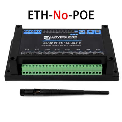 ESP32-S3 Industrial 8-CH Relay IOT LAN WiFi /Bluetooth /CAN /RJ45 Ethernet /POE