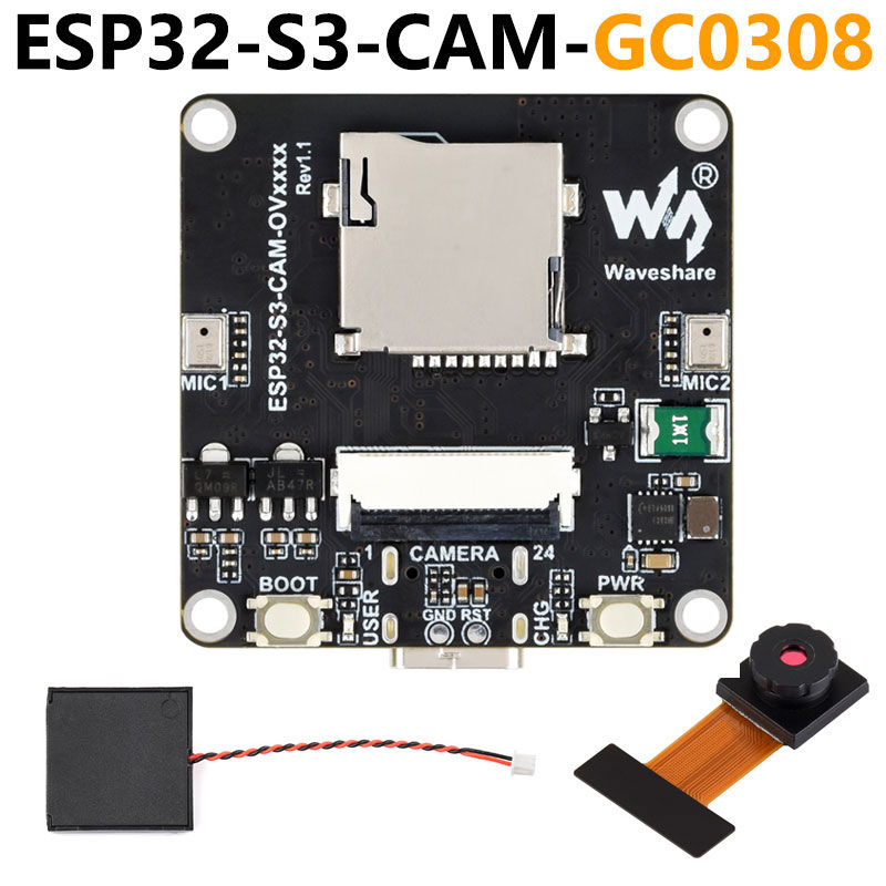 ESP32-S3 AI Camera Development Board Dual Microphone with Display Port