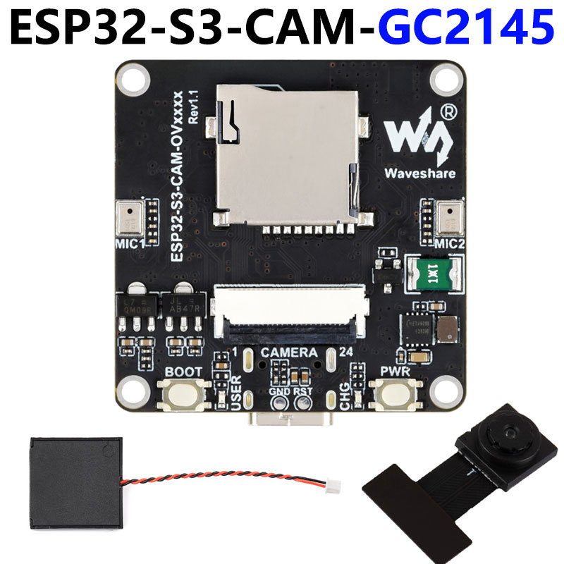 ESP32-S3 AI Camera Development Board Dual Microphone with Display Port