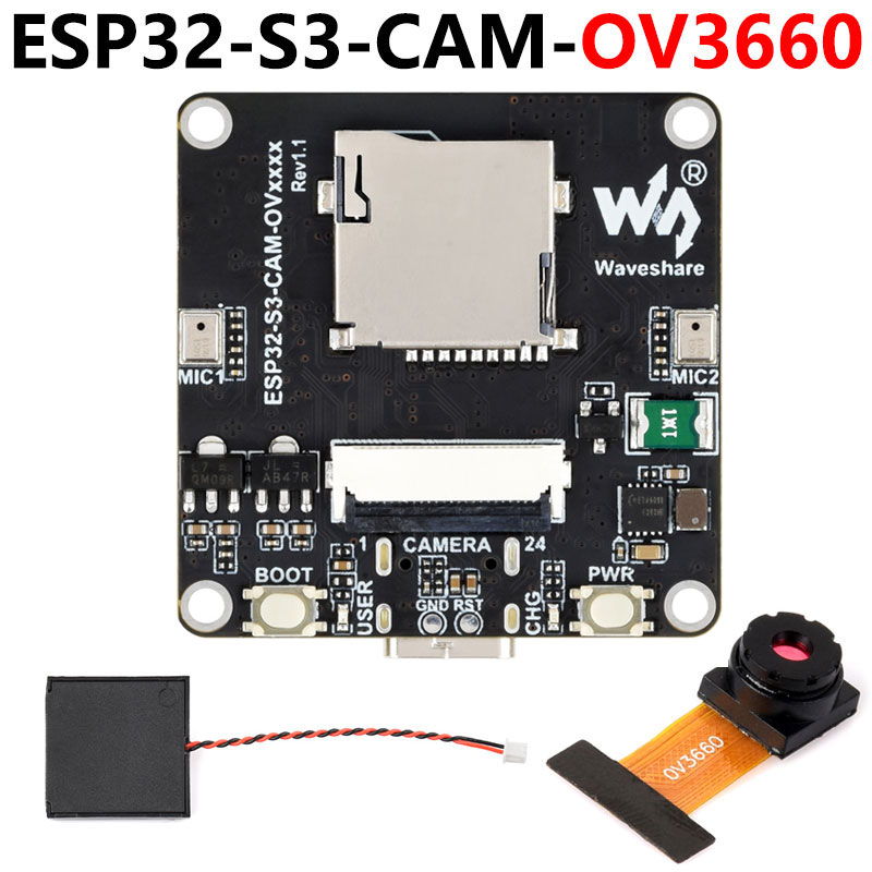 ESP32-S3 AI Camera Development Board Dual Microphone with Display Port