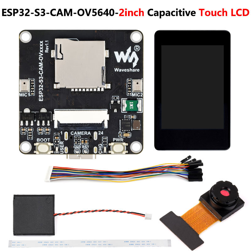 ESP32-S3 AI Camera Development Board Dual Microphone with Display Port