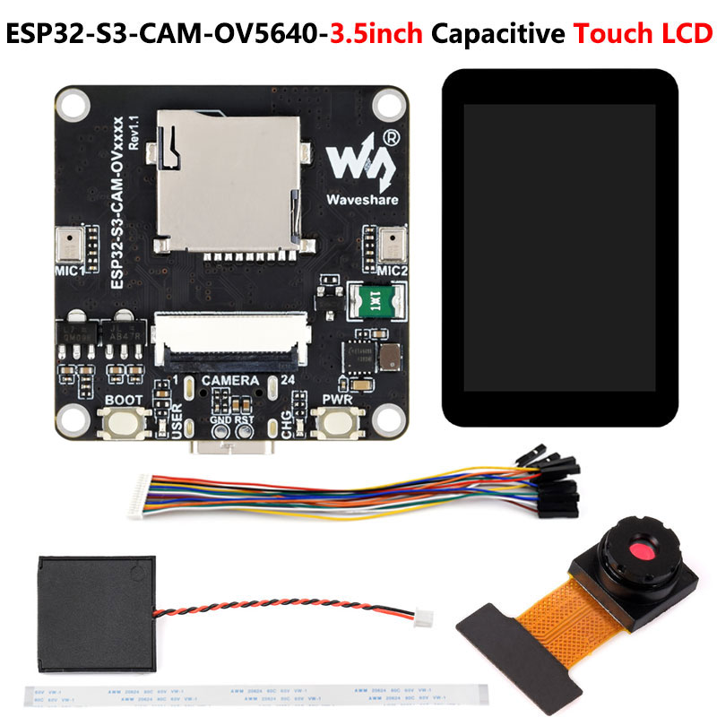 ESP32-S3 AI Camera Development Board Dual Microphone with Display Port