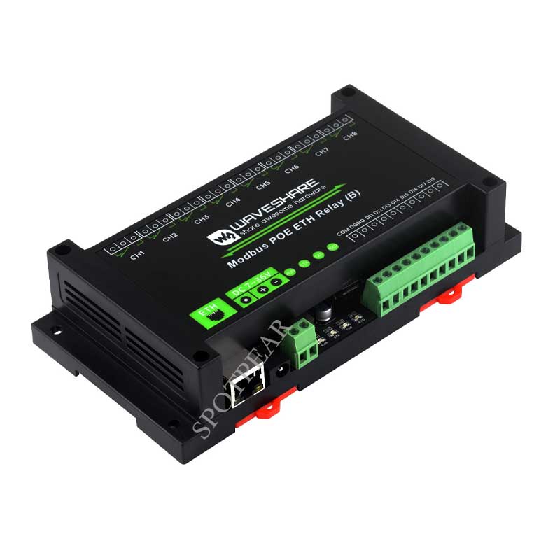 Industrial Modbus POE ETH RJ45 To 8-Ch Relay B RTU/Modbus TCP-Ethernet For IOT