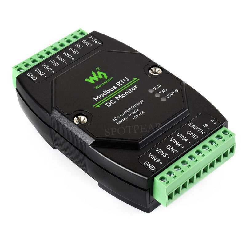 Industrial 4-ch RS485 DC Detection Module Modbus RTU DIN Rail