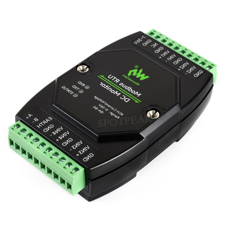 Industrial 4-ch RS485 DC Detection Module Modbus RTU DIN Rail