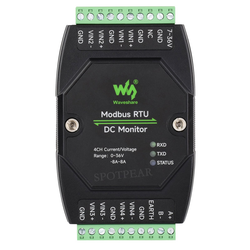 Industrial 4-ch RS485 DC Detection Module Modbus RTU DIN Rail