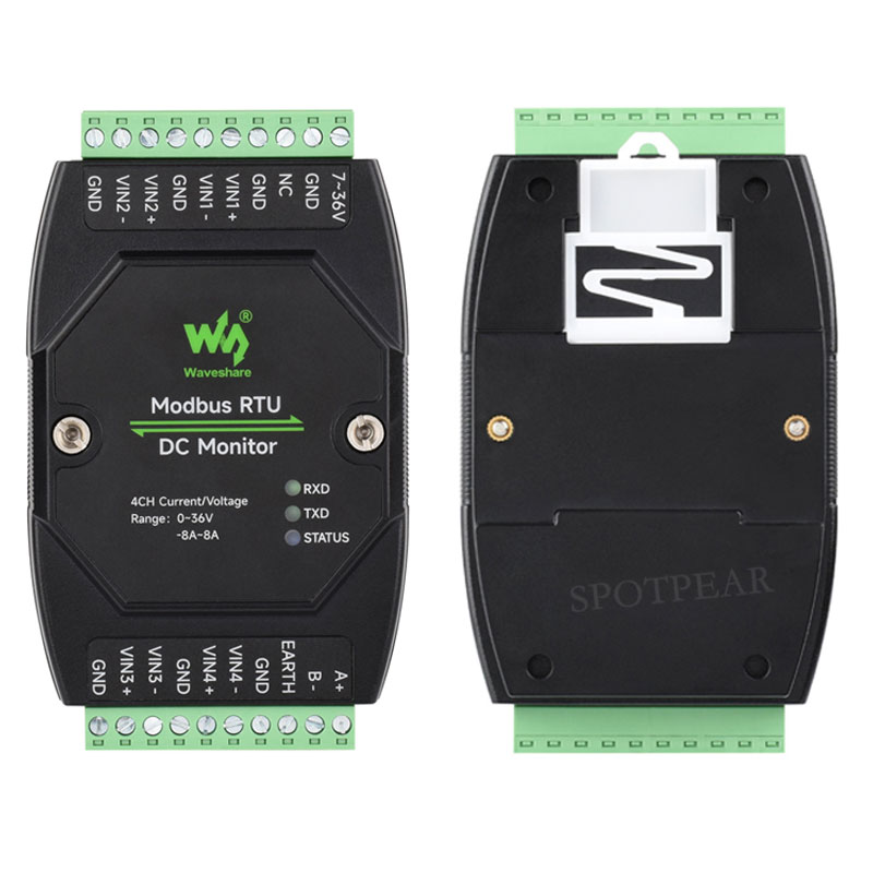 Industrial 4-ch RS485 DC Detection Module Modbus RTU DIN Rail