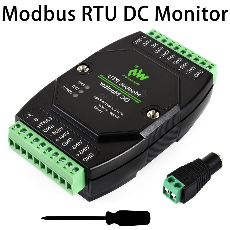 Industrial 4-ch RS485 DC Detection Module Modbus RTU DIN Rail