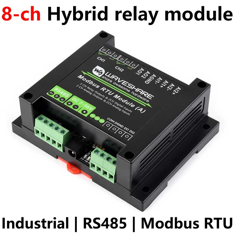 Industrial Hybrid relay module RS485 Modbus RTU rail with isolation protection