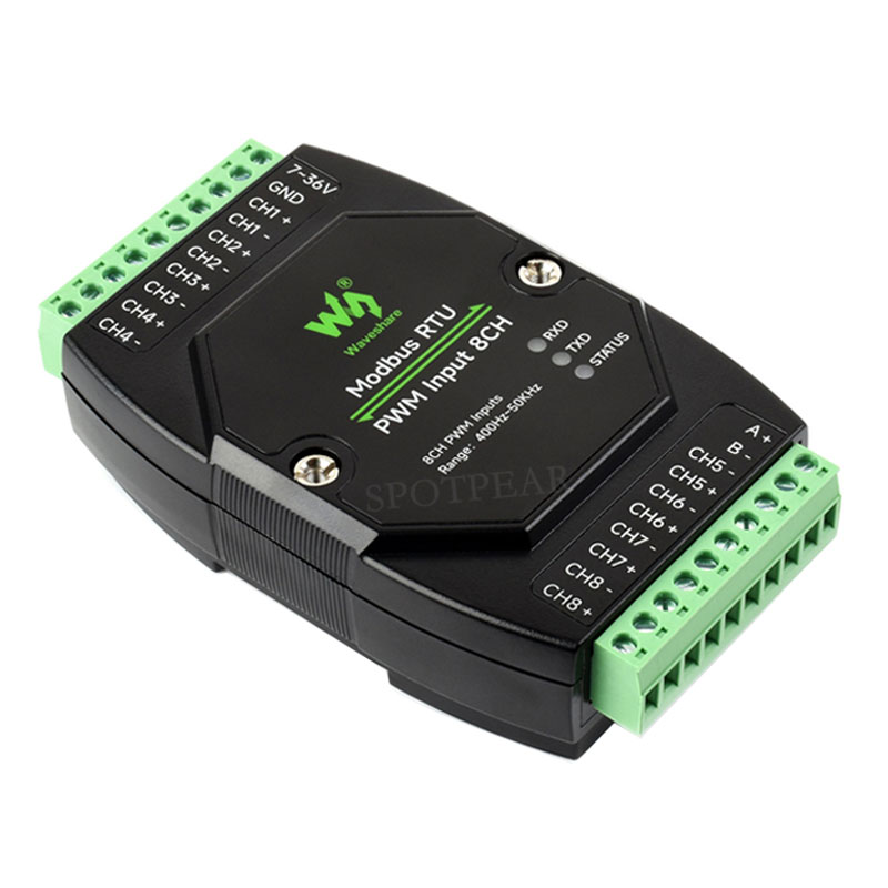 Industrial 8-ch PWM RS485 pulse output module Modbus RTU rail