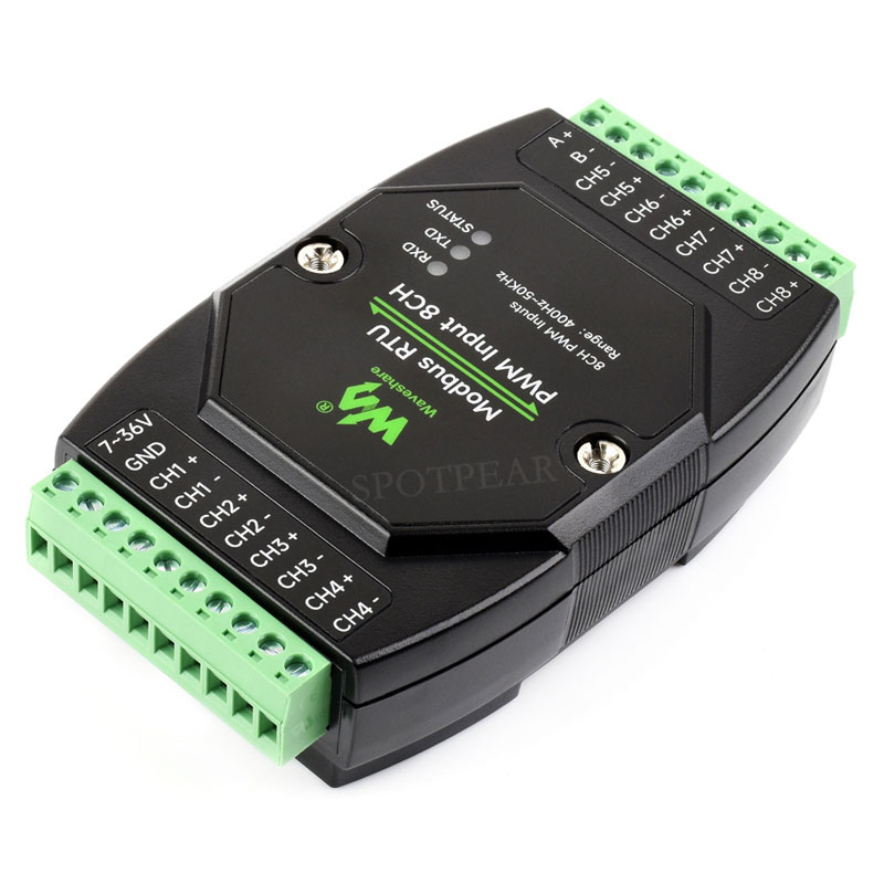 Industrial 8-ch PWM RS485 pulse output module Modbus RTU rail