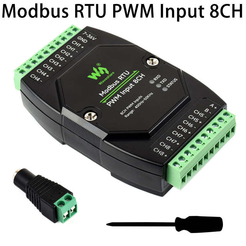 Industrial 8-ch PWM RS485 pulse output module Modbus RTU rail