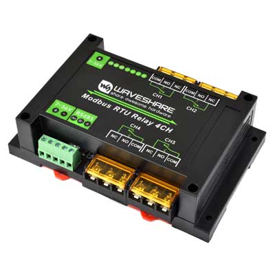 Industrial Modbus RTU RS485 4-ch Relay With isolation protection and guide rail