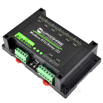 Industrial Modbus RS485 RTU 8-ch Magnetic Latching Relay Module (C) With Digital Input