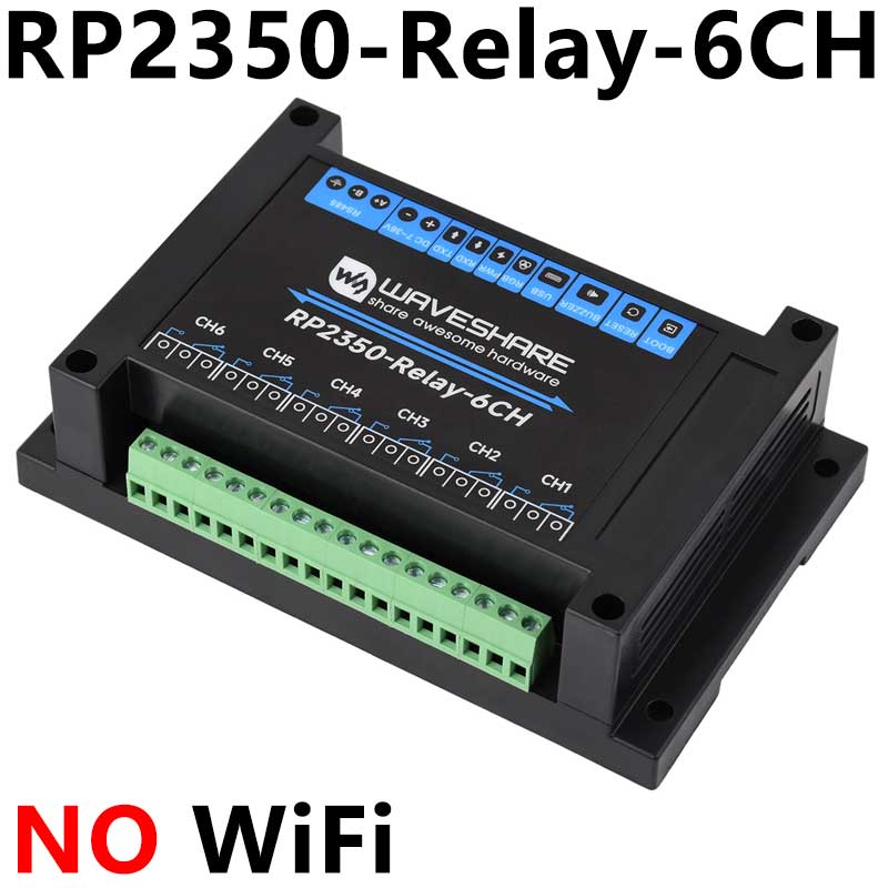 Raspberry Pi Pico 2 RP2350 industrial 6-ch Relay RS485 isolation protection WIFI
