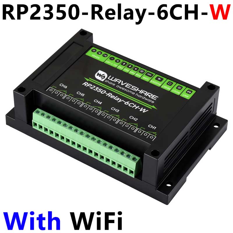 Raspberry Pi Pico 2 RP2350 industrial 6-ch Relay RS485 isolation protection WIFI