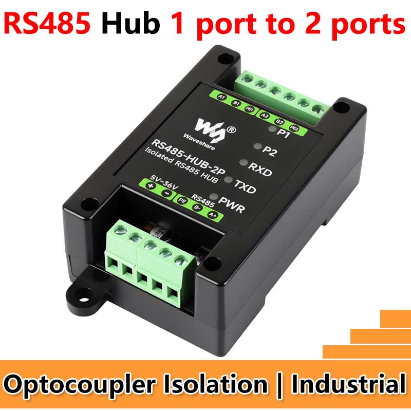 Industrial-grade isolated 2-way RS485 hub repeater One RS485 TO Two RS485