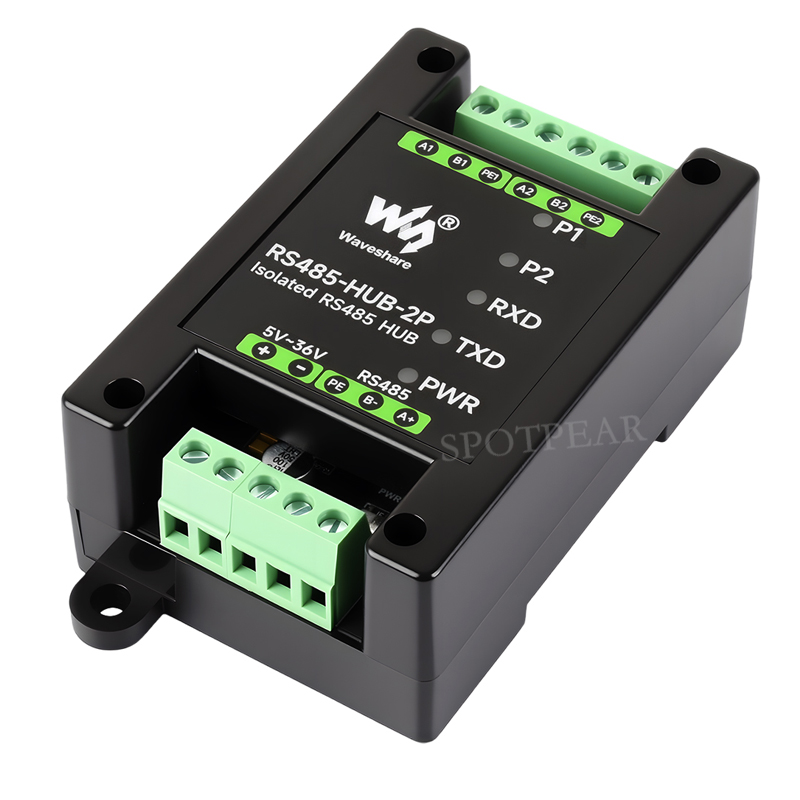 Industrial-grade isolated 2-way RS485 hub repeater One RS485 TO Two RS485