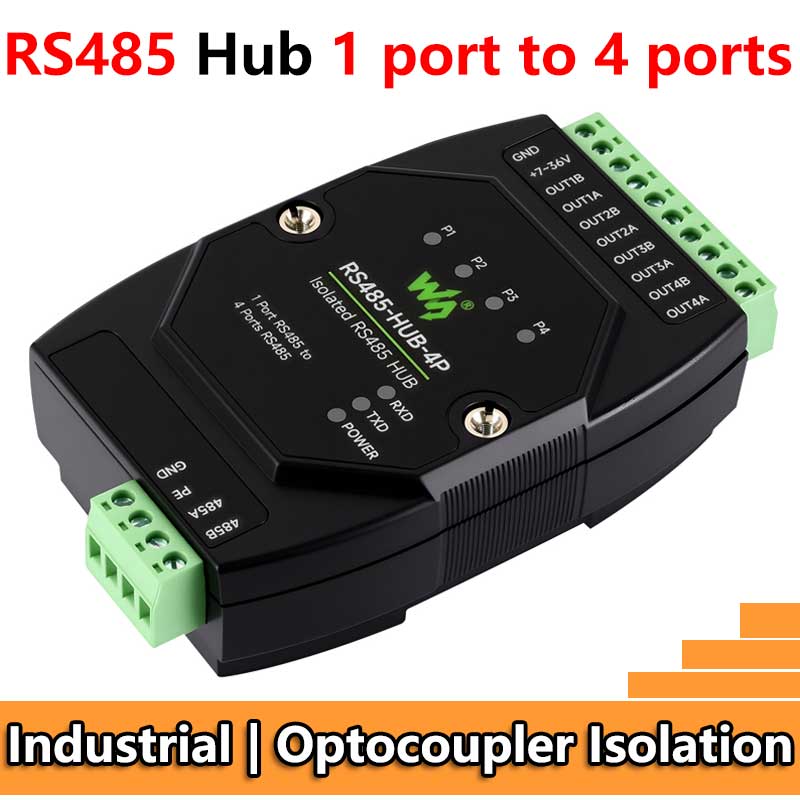 Industrial-grade isolated 4-way RS485 hub repeater One RS485 TO Four RS485