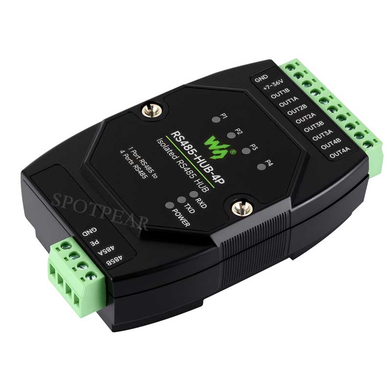 Industrial-grade isolated 4-way RS485 hub repeater One RS485 TO Four RS485