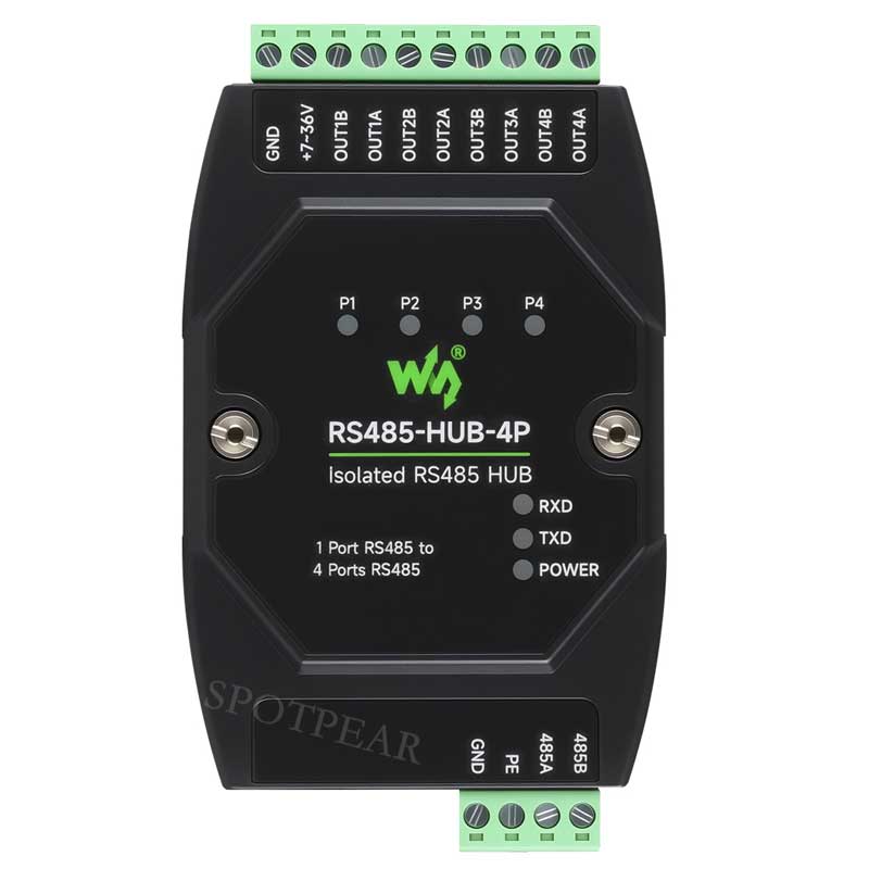 Industrial-grade isolated 4-way RS485 hub repeater One RS485 TO Four RS485