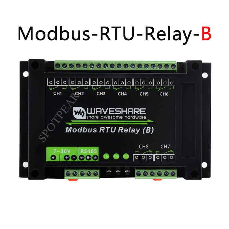 Industrial Modbus RTU 8 ch Relay Module, RS485 Bus, Multi Protection