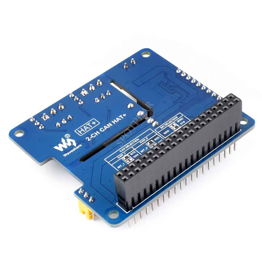Raspberry Pi 2-Channel Isolated CAN Bus Expansion HAT Dual Chips Solution Built-In Multi Protections