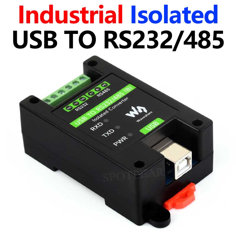 Industrial Grade Isolated USB TO RS232/485 (B) Serial UART Converter FT232RNL For Wall/Rail-Mount