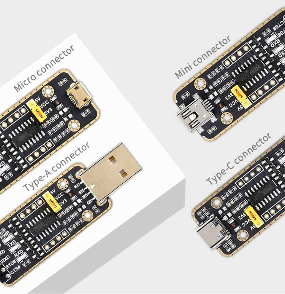 CH343 UART Module USB To UART Module Micro/Mini/Type A/Type C Connector High Baud Rate Transmission