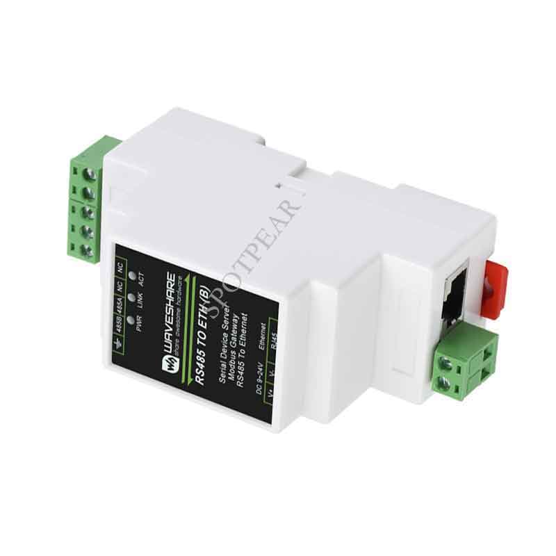 RS485 to RJ45 Ethernet module Rail type serial server TCP/IP to serial port module 