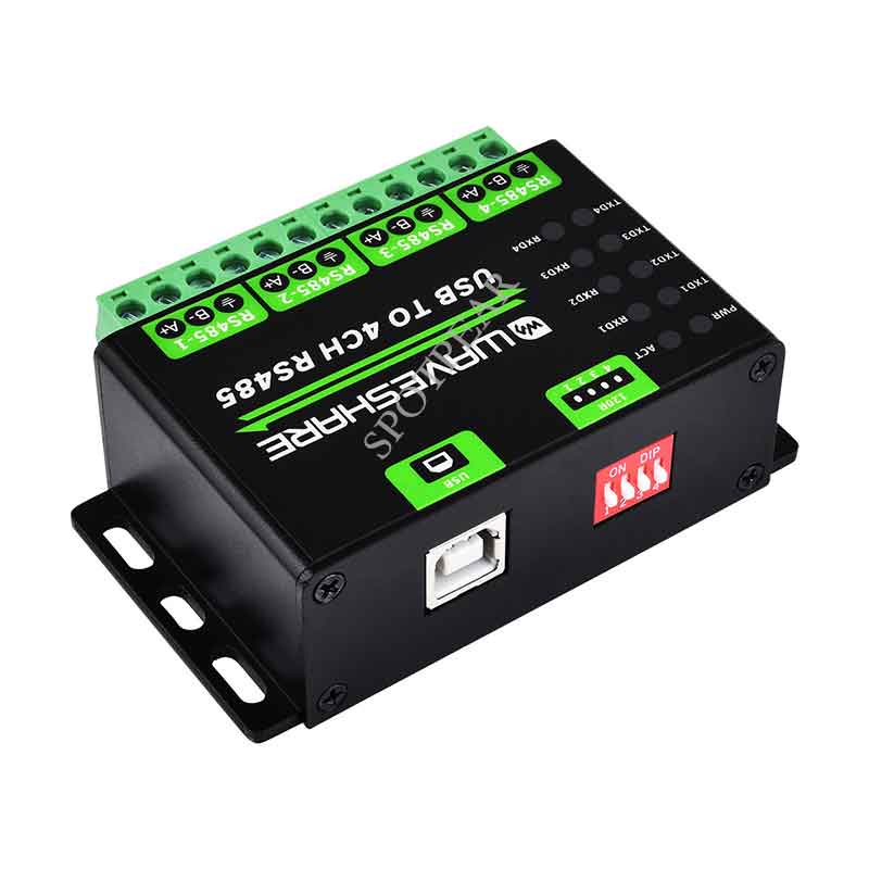 Industrial USB TO 4Ch RS485 Converter Multi Protection Circuits Multi Systems Support 
