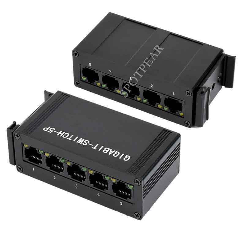 Industrial Gigabit Ethernet Switch full duplex 5 10/100/1000M network cable interfaces