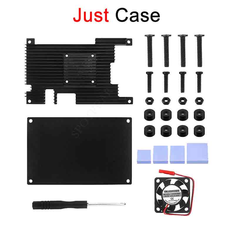 Orange pi 5/5B development board Aluminum alloy Case cooling protective case Kit Power Supply Option