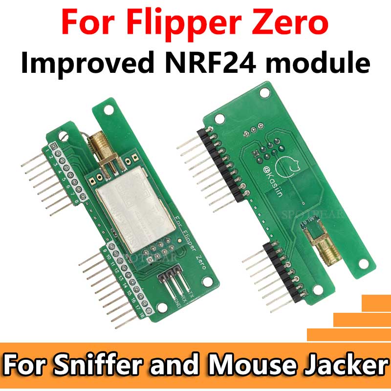 For Flipper Zero NRF24 Improved Version Module Development Board GPIO Modification Module for Sniffer and Mouse Jacker