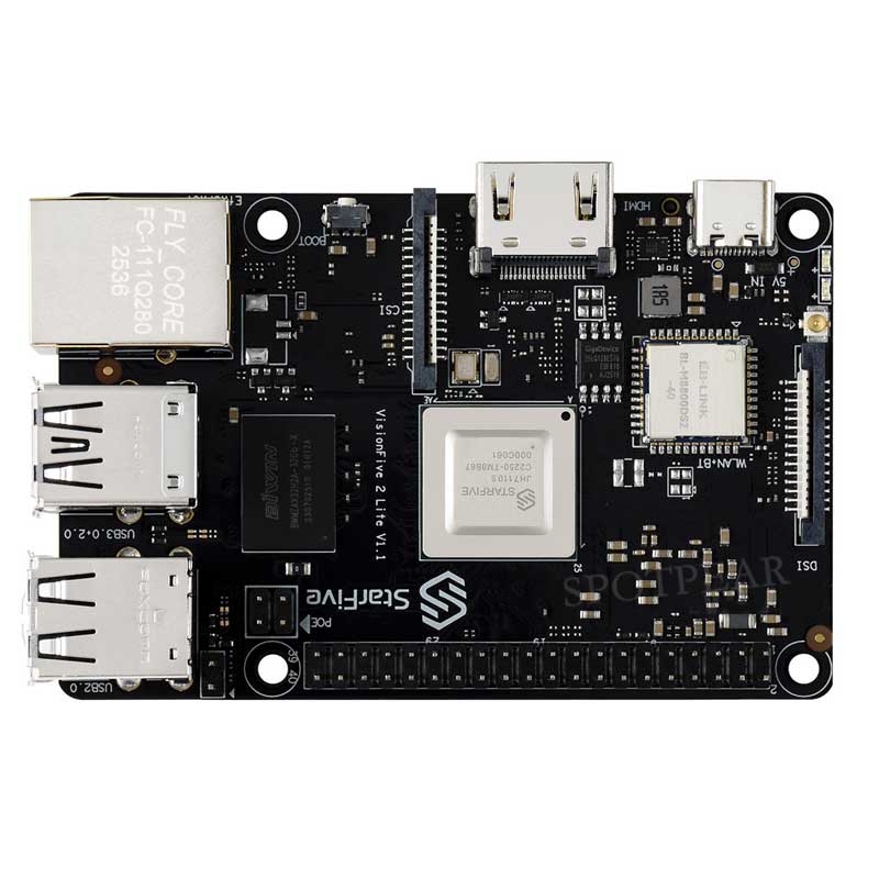 VisionFive2 Lite 4GB/8GB  RISC V Single Board Computer JH7110S Processor with Integrated 3D GPU WIFI