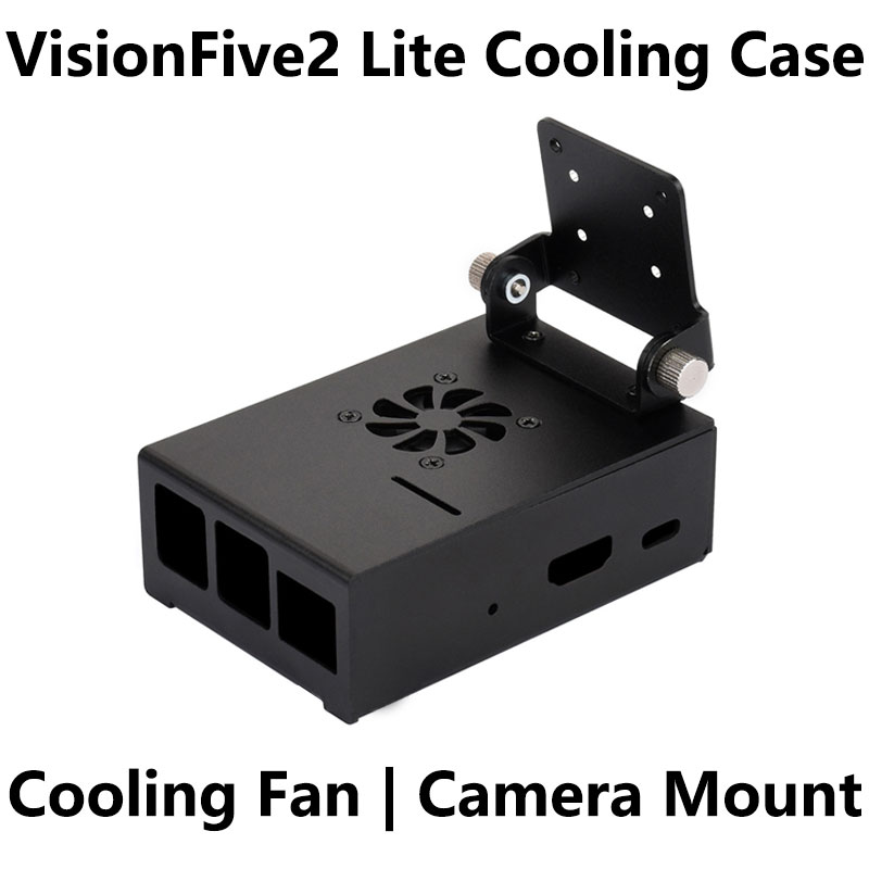  Case For VisionFive2 Lite Cooling Enclosure Aluminum Alloy Material Cooling Fan With Camera Mount