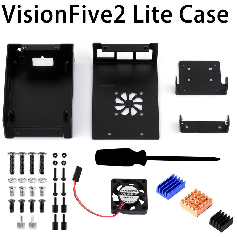  Case For VisionFive2 Lite Cooling Enclosure Aluminum Alloy Material Cooling Fan With Camera Mount