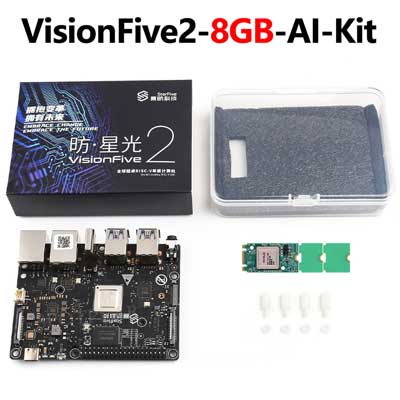 VisionFive2 4GB/8GB StarFive RISC V Single Board Computer JH7110 Processor with Integrated 3D GPU