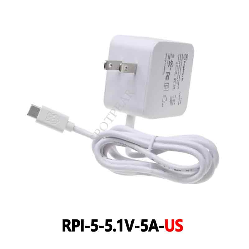 Original Official 5V5A PD Power 27W Type-C USB Power For Raspber Pi 5