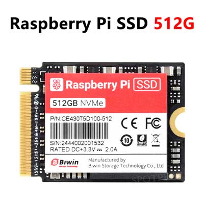 Raspberry Pi 5 Official Original SSD 256G/512G NVMe Pi5 PCIe M.2 Gen3 2230